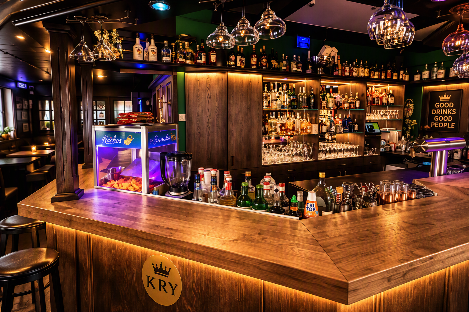 Stimmungsvoller Lounge- und Barbereich